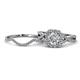 1 - Felice Prima Round Diamond Halo Bridal Set Ring 