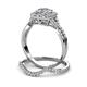 3 - Felice Prima Round Diamond Halo Bridal Set Ring 