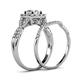 4 - Felice Prima Round Diamond Halo Bridal Set Ring 