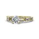 1 - Senna Desire 1.45 ctw (6.5 mm) IGI Certified Round Lab Grown Diamond (VS1/F) and Round Natural Diamond Engagement Ring 