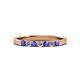 2 - Fiala 2.40 mm Tanzanite and Lab Grown Diamond 7 Stone Wedding Band 