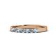 1 - Fiala 2.40 mm Aquamarine and Lab Grown Diamond 7 Stone Wedding Band 