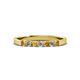 2 - Fiala 2.40 mm Citrine and Lab Grown Diamond 7 Stone Wedding Band 