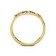 5 - Fiala 2.40 mm Citrine and Lab Grown Diamond 7 Stone Wedding Band 