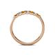 5 - Fiala 2.40 mm Citrine and Lab Grown Diamond 7 Stone Wedding Band 