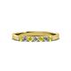 2 - Fiala 2.40 mm Yellow Diamond and White Lab Grown Diamond 7 Stone Wedding Band 