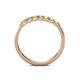 5 - Fiala 2.40 mm Yellow Diamond and White Lab Grown Diamond 7 Stone Wedding Band 