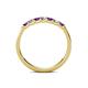 5 - Fiala 2.40 mm Amethyst and Lab Grown Diamond 7 Stone Wedding Band 