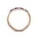 5 - Fiala 2.40 mm Iolite and Lab Grown Diamond 7 Stone Wedding Band 