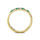 5 - Fiala 2.40 mm Emerald and Lab Grown Diamond 7 Stone Wedding Band 