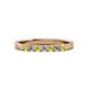 2 - Fiala 2.40 mm Yellow Sapphire and Lab Grown Diamond 7 Stone Wedding Band 