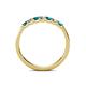 5 - Fiala 2.40 mm London Blue Topaz and Lab Grown Diamond 7 Stone Wedding Band 