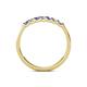 5 - Fiala 2.00 mm Tanzanite and Diamond 7 Stone Wedding Band 