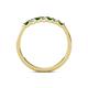 5 - Fiala 2.00 mm Green Garnet and Diamond 7 Stone Wedding Band 