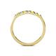 5 - Fiala 2.00 mm Yellow and White Diamond 7 Stone Wedding Band 