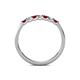 5 - Fiala 2.00 mm Ruby and Diamond 7 Stone Wedding Band 