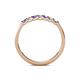 5 - Fiala 2.00 mm Tanzanite and Diamond 7 Stone Wedding Band 