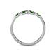 5 - Fiala 2.00 mm Green Garnet and Diamond 7 Stone Wedding Band 