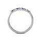 5 - Fiala 2.00 mm Iolite and Diamond 7 Stone Wedding Band 