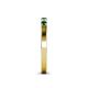 4 - Fiala 2.00 mm Emerald and Diamond 7 Stone Wedding Band 