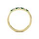 5 - Fiala 2.00 mm Emerald and Diamond 7 Stone Wedding Band 