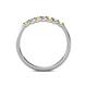 5 - Fiala 2.00 mm Yellow Sapphire and Diamond 7 Stone Wedding Band 