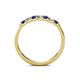 5 - Fiala 2.40 mm Blue Sapphire and Diamond 7 Stone Wedding Band 