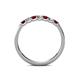 5 - Fiala 2.40 mm Ruby and Diamond 7 Stone Wedding Band 