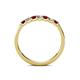 5 - Fiala 2.40 mm Ruby and Diamond 7 Stone Wedding Band 