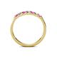 5 - Fiala 2.40 mm Pink Sapphire and Diamond 7 Stone Wedding Band 