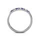 5 - Fiala 2.40 mm Iolite and Diamond 7 Stone Wedding Band 