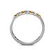 5 - Fiala 2.40 mm Citrine and Diamond 7 Stone Wedding Band 