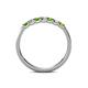 5 - Fiala 2.40 mm Peridot and Diamond 7 Stone Wedding Band 