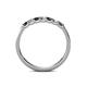 5 - Fiala 2.40 mm Black and White Diamond 7 Stone Wedding Band 