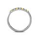 5 - Fiala 2.40 mm Yellow Sapphire and Diamond 7 Stone Wedding Band 