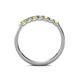 5 - Fiala 2.40 mm Yellow and White Diamond 7 Stone Wedding Band 