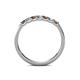 5 - Fiala 2.40 mm Smoky Quartz and Diamond 7 Stone Wedding Band 