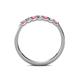 5 - Fiala 2.40 mm Pink Tourmaline and Diamond 7 Stone Wedding Band 