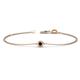 1 - Alys (3mm) Round Black Diamond Solitaire Station Minimalist Bracelet 