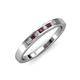 3 - Kathiryn 2.00 mm Ruby and Lab Grown Diamond 7 Stone Wedding Band 