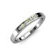 3 - Kathiryn 2.00 mm Peridot and Lab Grown Diamond 7 Stone Wedding Band 