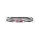 1 - Kathiryn 2.00 mm Rhodolite Garnet and Lab Grown Diamond 7 Stone Wedding Band 