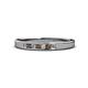 1 - Kathiryn 2.00 mm Smoky Quartz and Lab Grown Diamond 7 Stone Wedding Band 