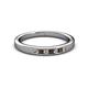 2 - Kathiryn 2.00 mm Smoky Quartz and Lab Grown Diamond 7 Stone Wedding Band 