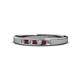 1 - Kathiryn 2.00 mm Ruby and Lab Grown Diamond 7 Stone Wedding Band 