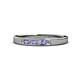 1 - Kathiryn 2.00 mm Tanzanite and Lab Grown Diamond 7 Stone Wedding Band 