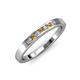 3 - Kathiryn 2.00 mm Citrine and Lab Grown Diamond 7 Stone Wedding Band 