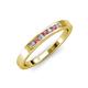 3 - Kathiryn 2.00 mm Rhodolite Garnet and Lab Grown Diamond 7 Stone Wedding Band 