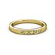 2 - Kathiryn 2.00 mm Yellow Sapphire and Lab Grown Diamond 7 Stone Wedding Band 