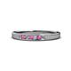 1 - Kathiryn 2.00 mm Pink Sapphire and Lab Grown Diamond 7 Stone Wedding Band 